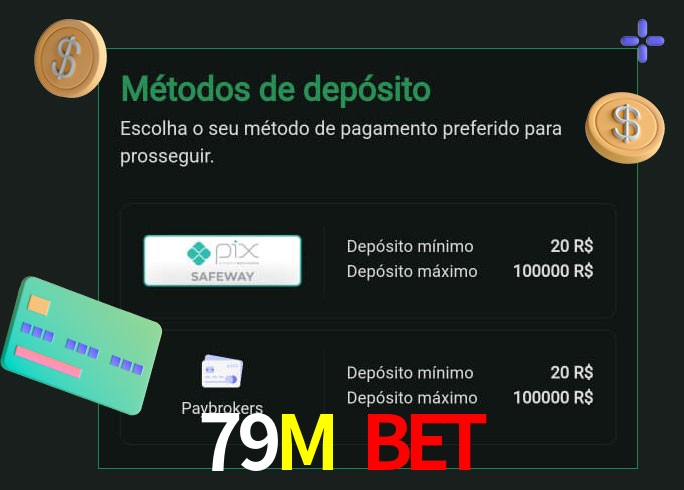 O cassino 79M Bet oferece uma grande variedade de métodos de pagamento